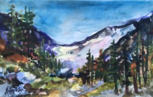 Sketch at Overlord Trail, 7x9 Watercolour Pein Air