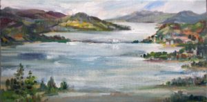 Kelowna Vista, 10 x 20 Oil on Canvas-Plein Air